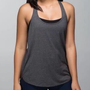 Lululemon 105 F Singlet Dark Heather Gray Scalloped Edge Racerback Tank Top, 4